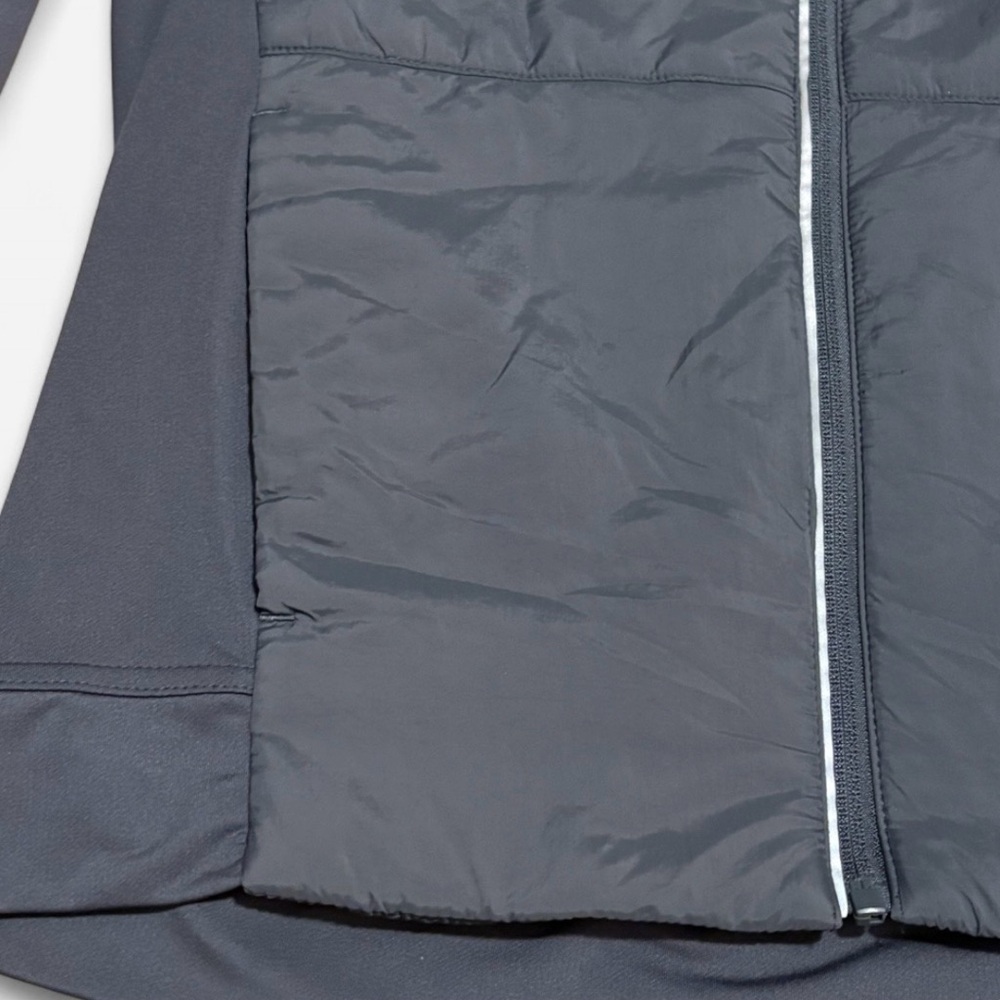 Champion Mixed Media Gray Quilted Hybrid Full-Zip Jacket Small - Picture 4 of 5